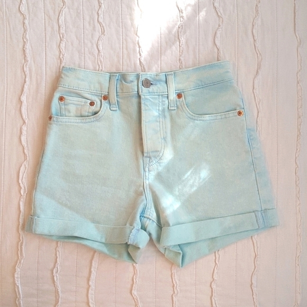 Levi Wedgie Short Cuffed - Cyan